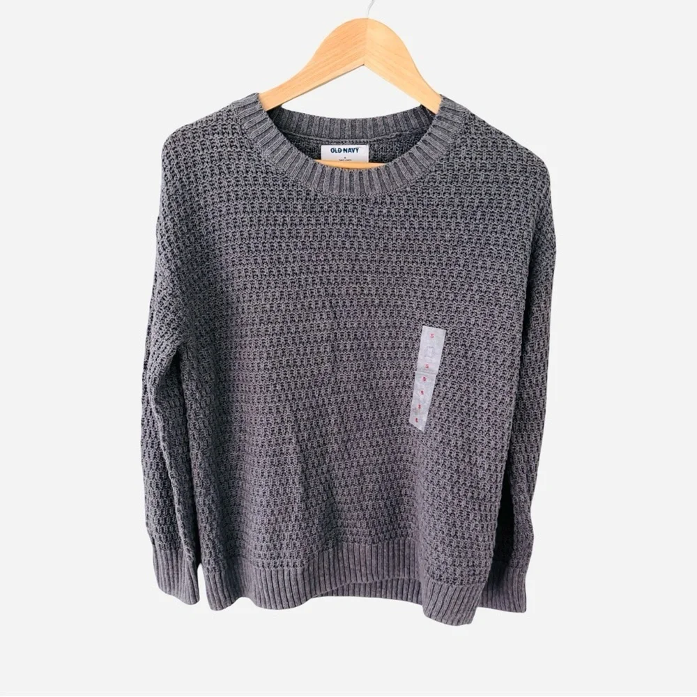 Old Navy Gray Long Sleeve Textured Sweater NWOT Size S